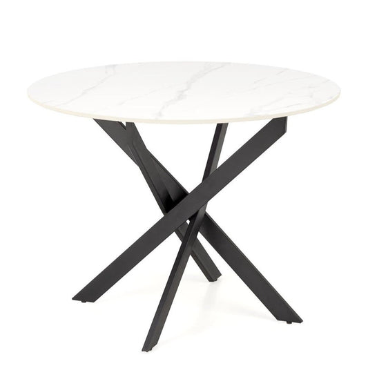 Galds Ed 100/76/55 cm balts marmors/melns - N1 Home