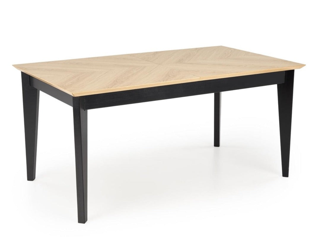 Galds Edmun 160-240/90/75/140 cm dabīgs/melns - N1 Home