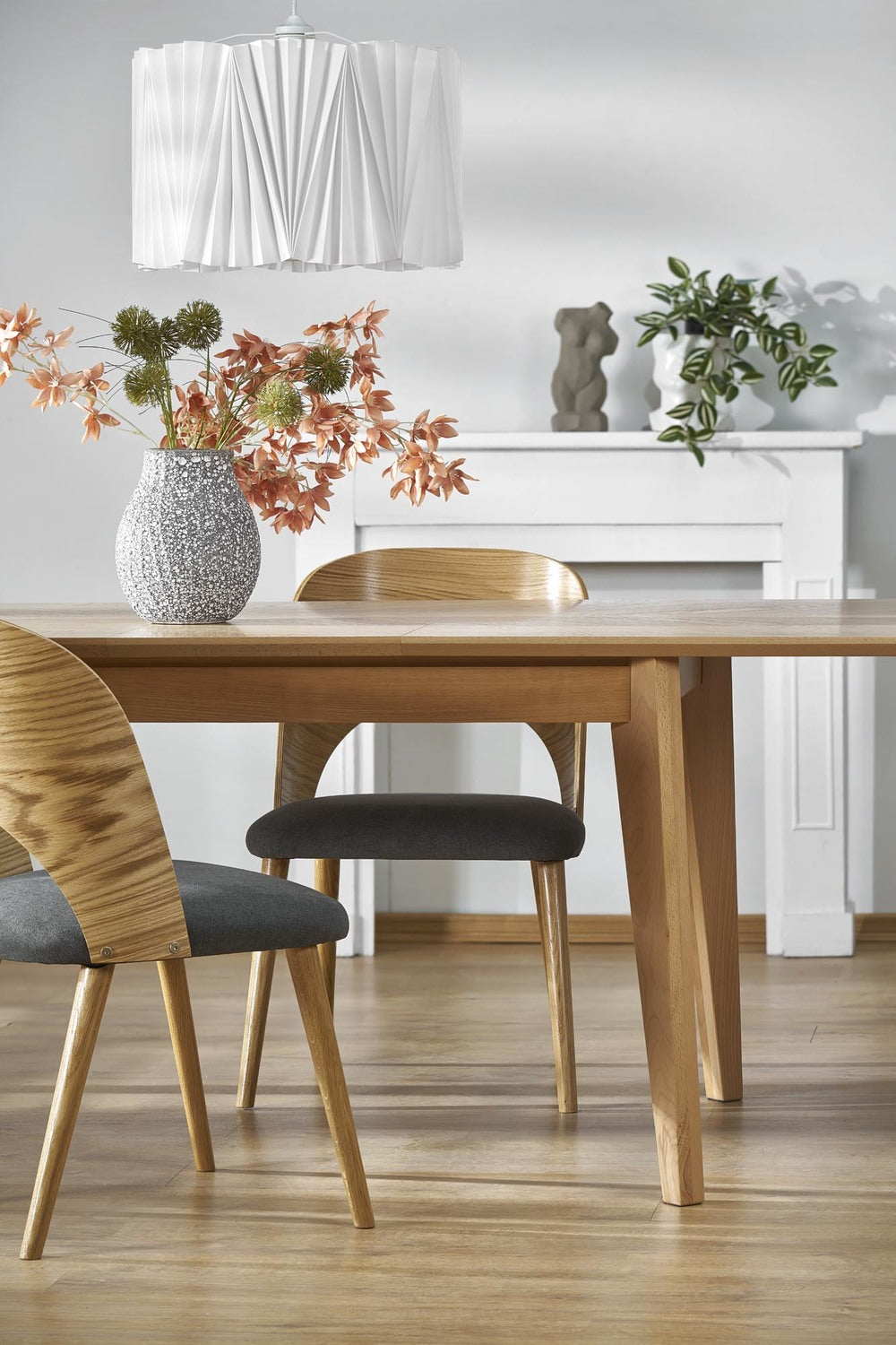 Galds Edmun 160-240/90/75/140 cm dabīgs - N1 Home