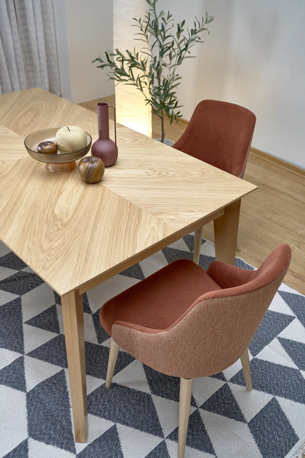 Galds Edmun 160-240/90/75/140 cm dabīgs - N1 Home