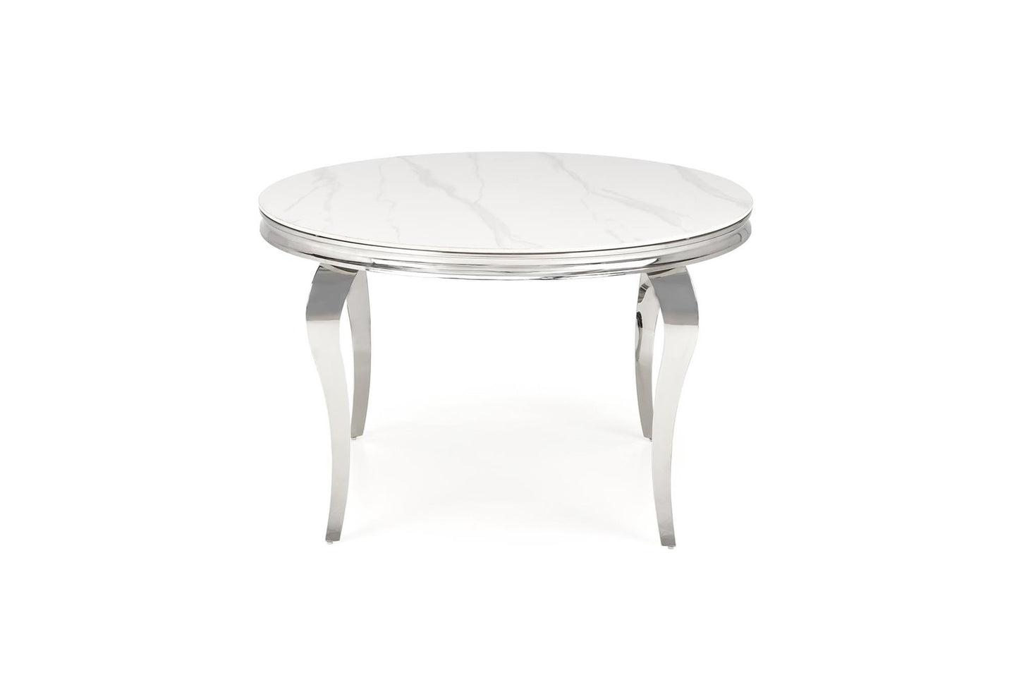 Galds Roy 120/76/77 cm balts marmirs/sudraba - N1 Home