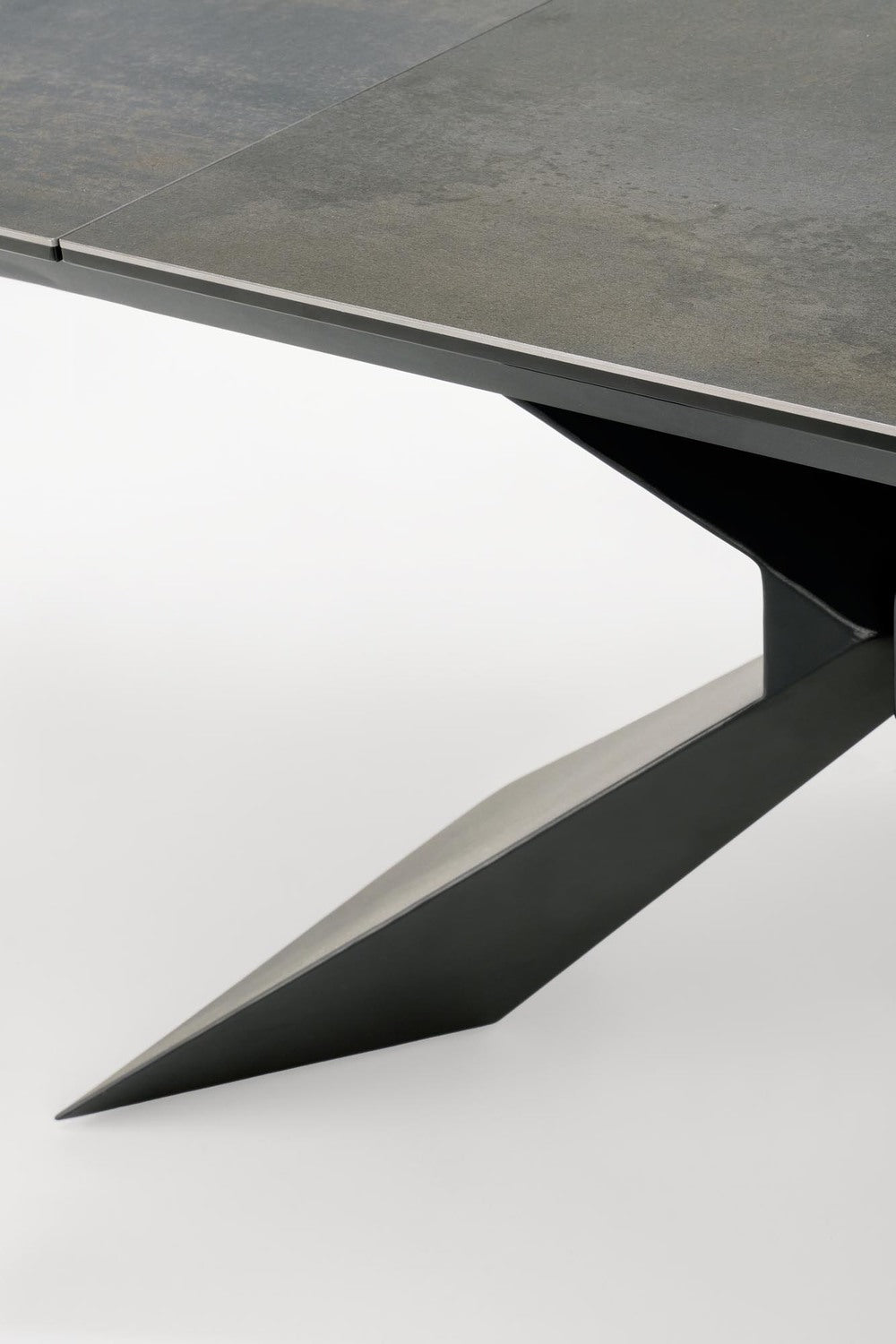 Galds Luka 180-230/90/76/117 cm zils marmors/melns - N1 Home