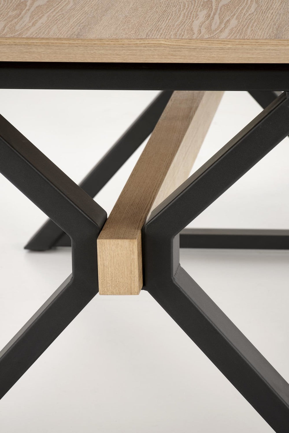 Galds Hen 180-300/100/75/136 cm dabīgs/melns - N1 Home