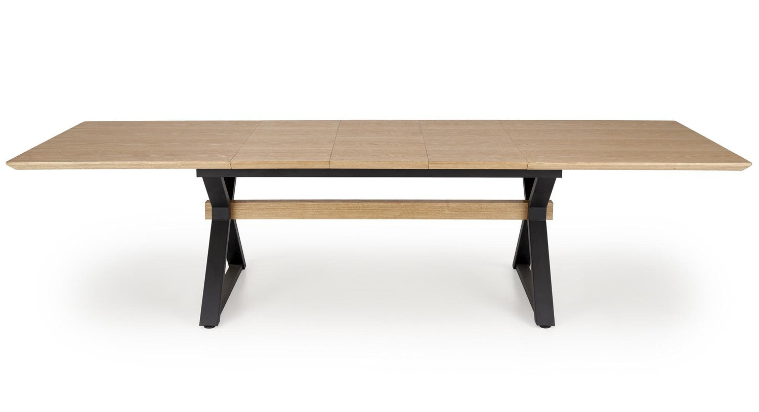 Galds Hen 180-300/100/75/136 cm dabīgs/melns - N1 Home