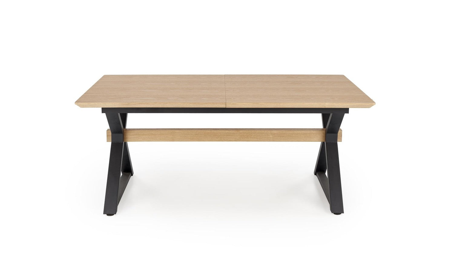 Galds Hen 180-300/100/75/136 cm dabīgs/melns - N1 Home