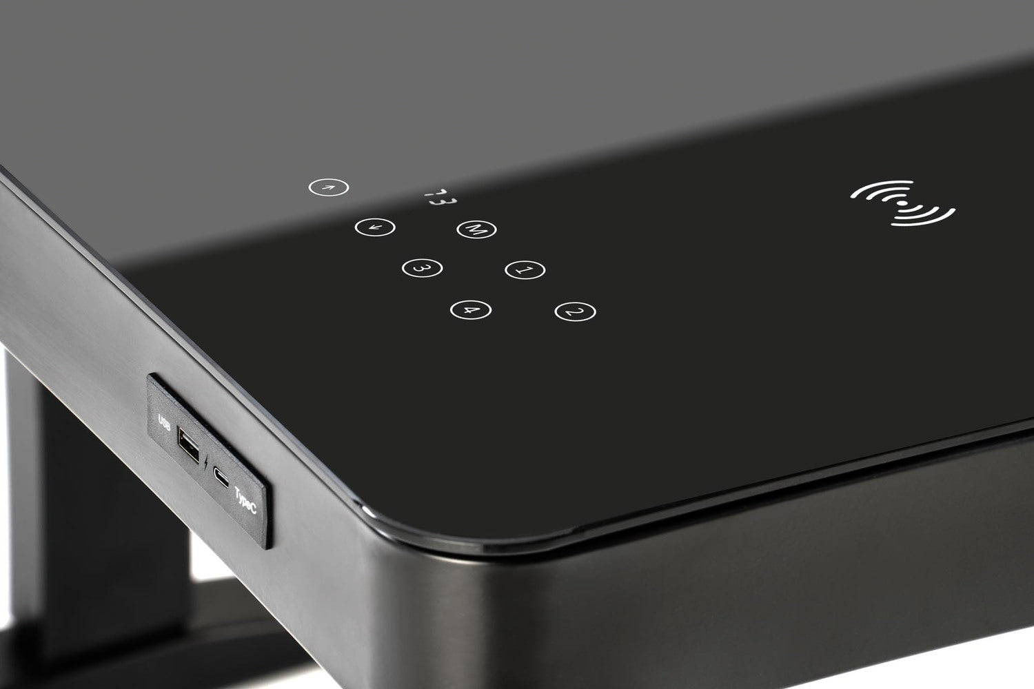 Rakstāmgalds LP 120/60/77-120 cm melns - N1 Home