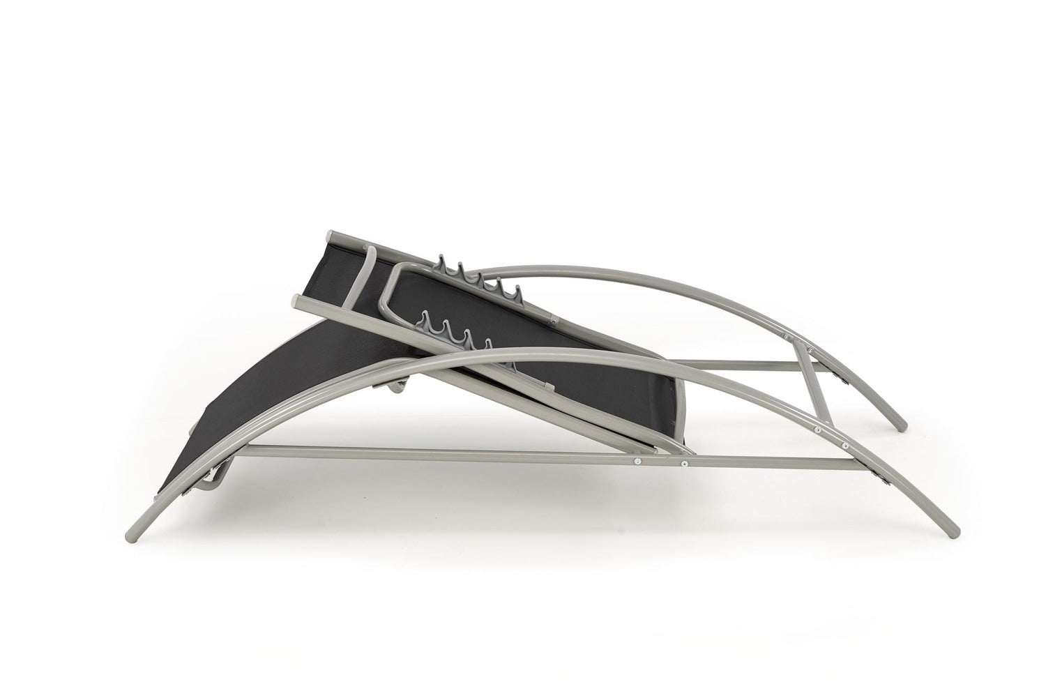 2 guļamkrēslu komplekts ar galdu 60/60/66-92 cm - guļamkrēsls, 30/30/30 cm - galds - N1 Home