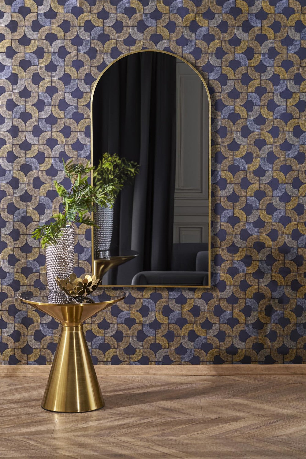 Spogulis Curi 120/60/3,7 cm zelts - N1 Home