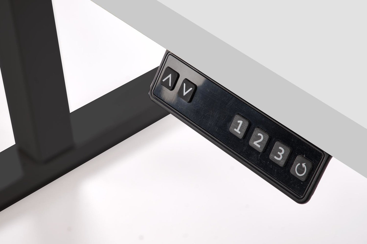 Biroja galds Juras 120/60/75-120 cm balts/melns - N1 Home