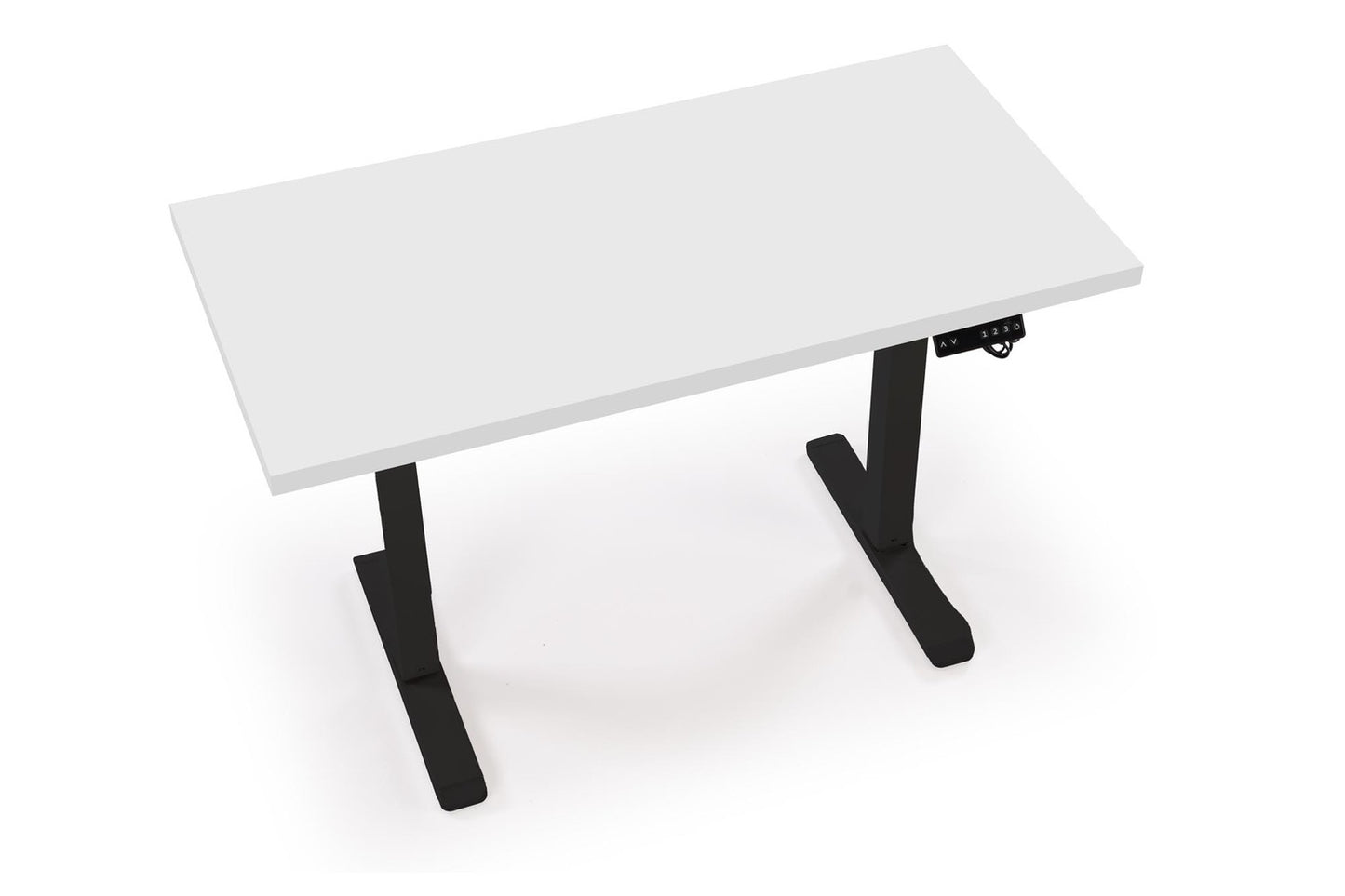 Biroja galds Juras 120/60/75-120 cm balts/melns - N1 Home