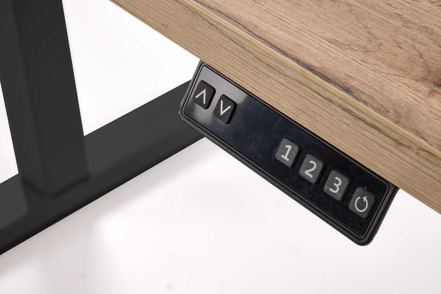 Biroja galds Juras 120/60/75-120 cm artizan ozols/melns - N1 Home