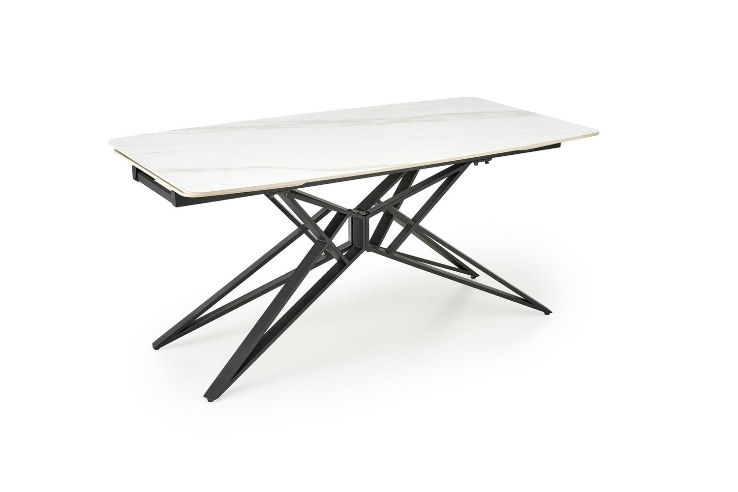 Galds Alfin 160/91/76 cm balts marmors/melns - N1 Home