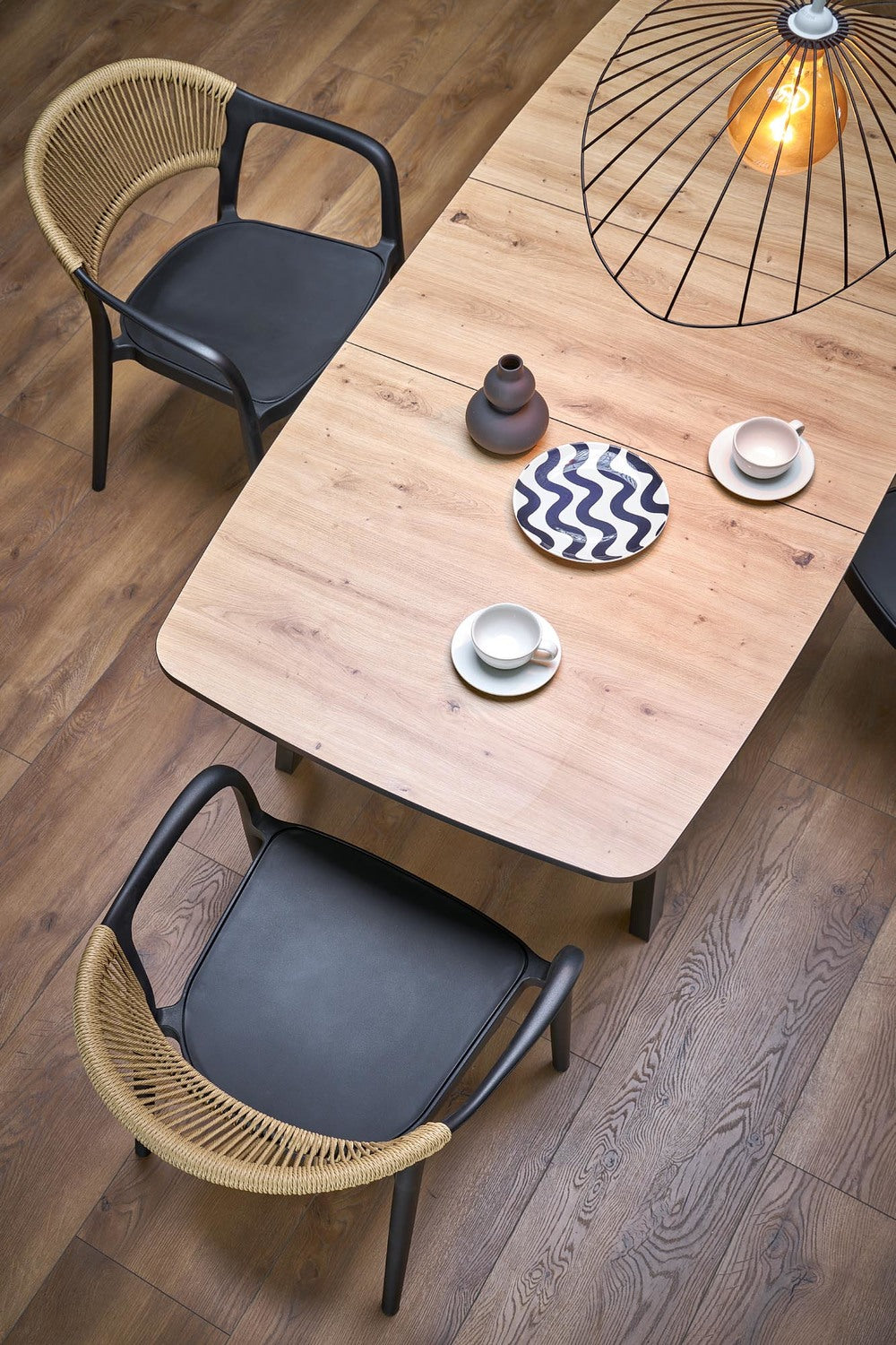 Galds Barrel 130/80/72 cm amatniecisks ozols/melns - N1 Home