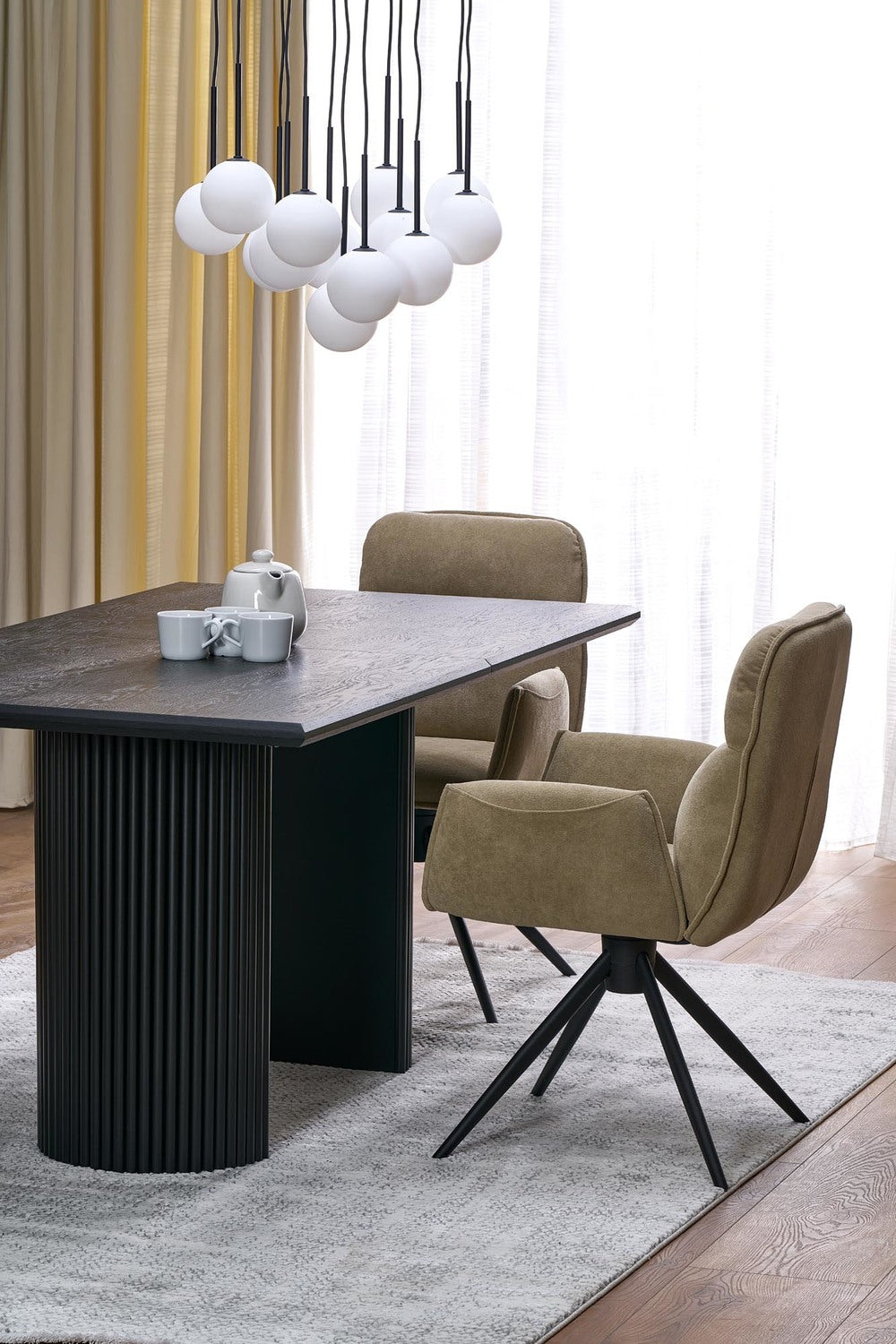 Galds Boler 160/90/78 cm melns - N1 Home