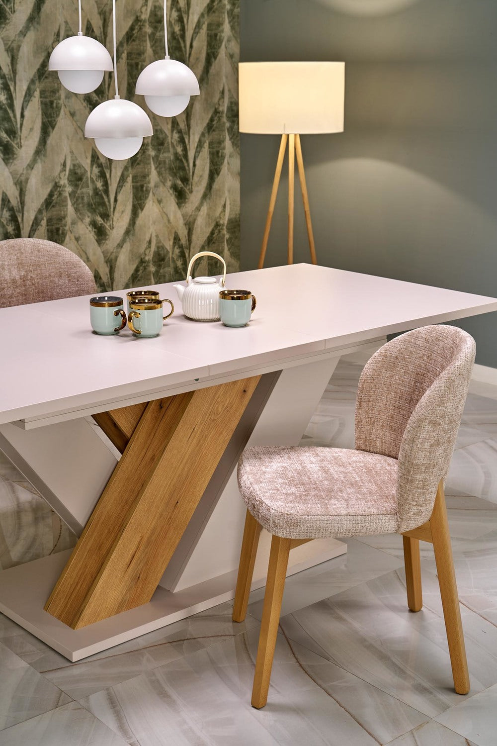 Galds Brans 160/90/77 cm kremonas ozols/kašmirs - N1 Home