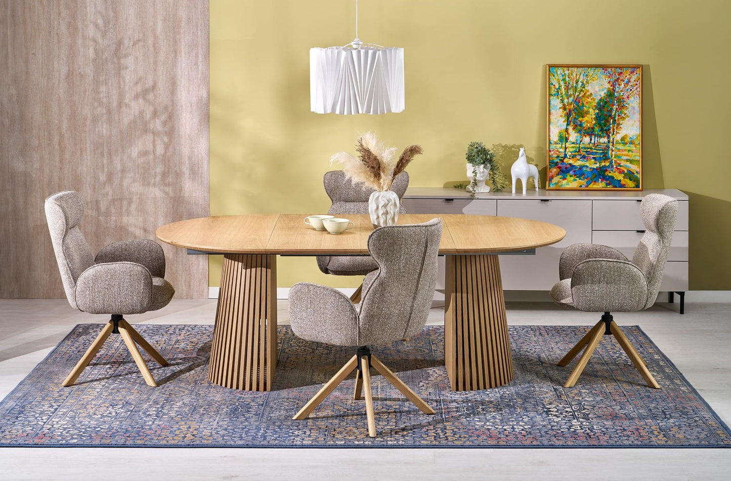 Galds Faroi 120/120/77 cm dabīgs - N1 Home