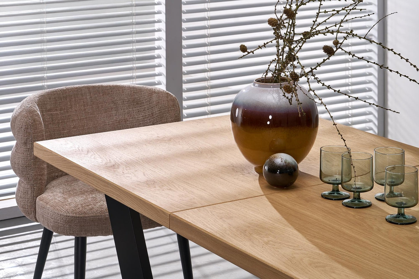 Galds Massi 2 160/90/77 cm ozols/melns - N1 Home