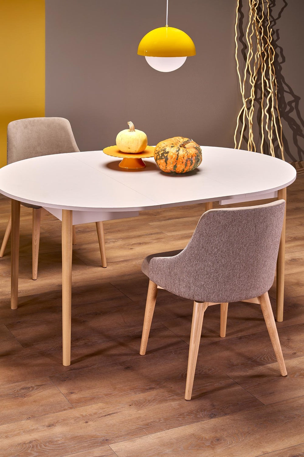 Galds Pivols 102/102/75 cm kašmirs/dabīgs - N1 Home