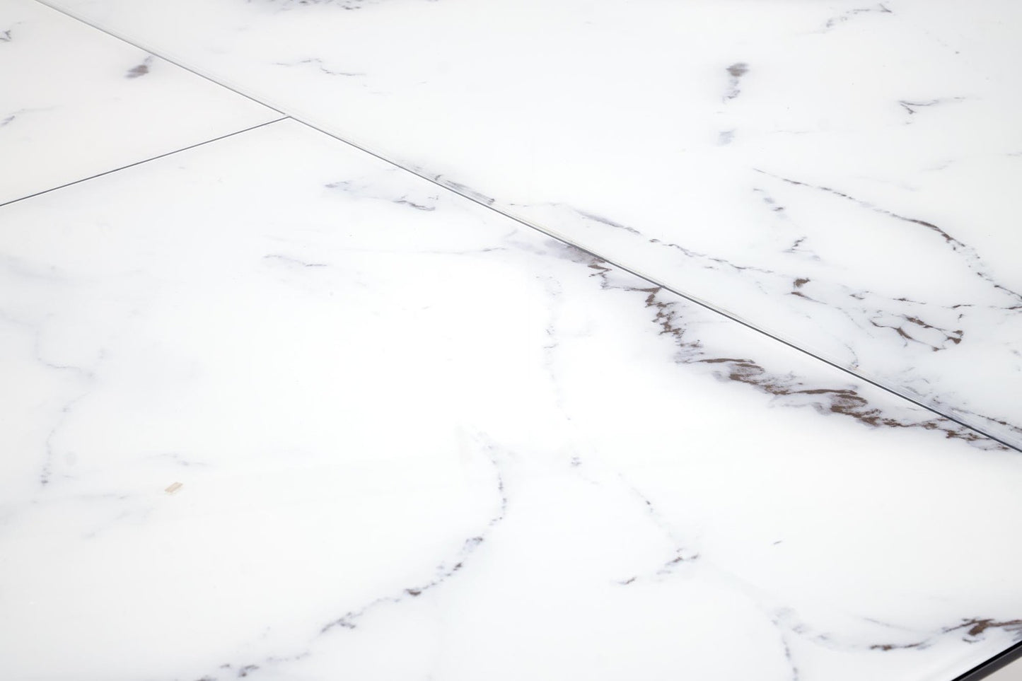 Galds Verti 130/130/76 cm balts marmors/melns - N1 Home