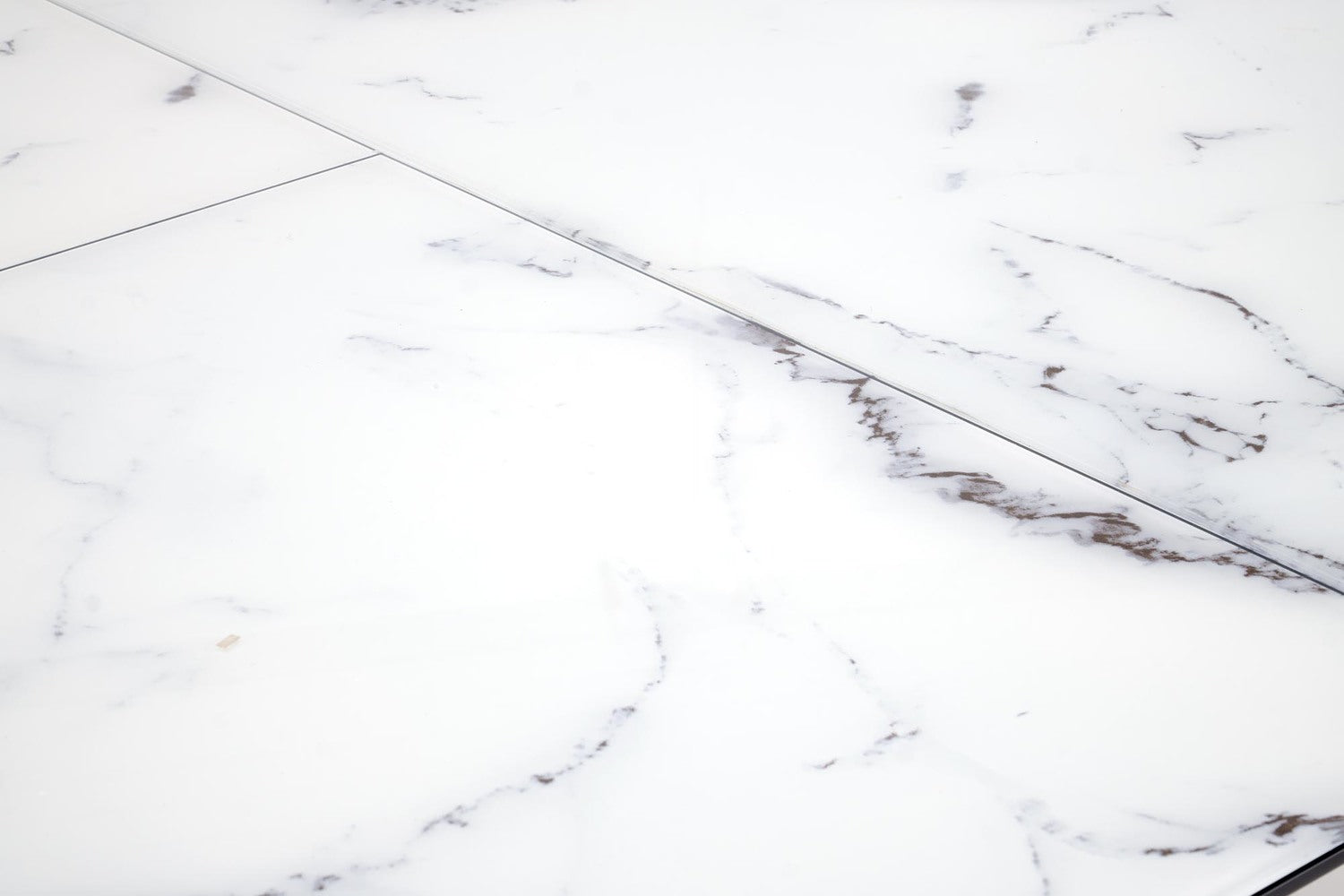 Galds Verti 130/130/76 cm balts marmors/melns - N1 Home