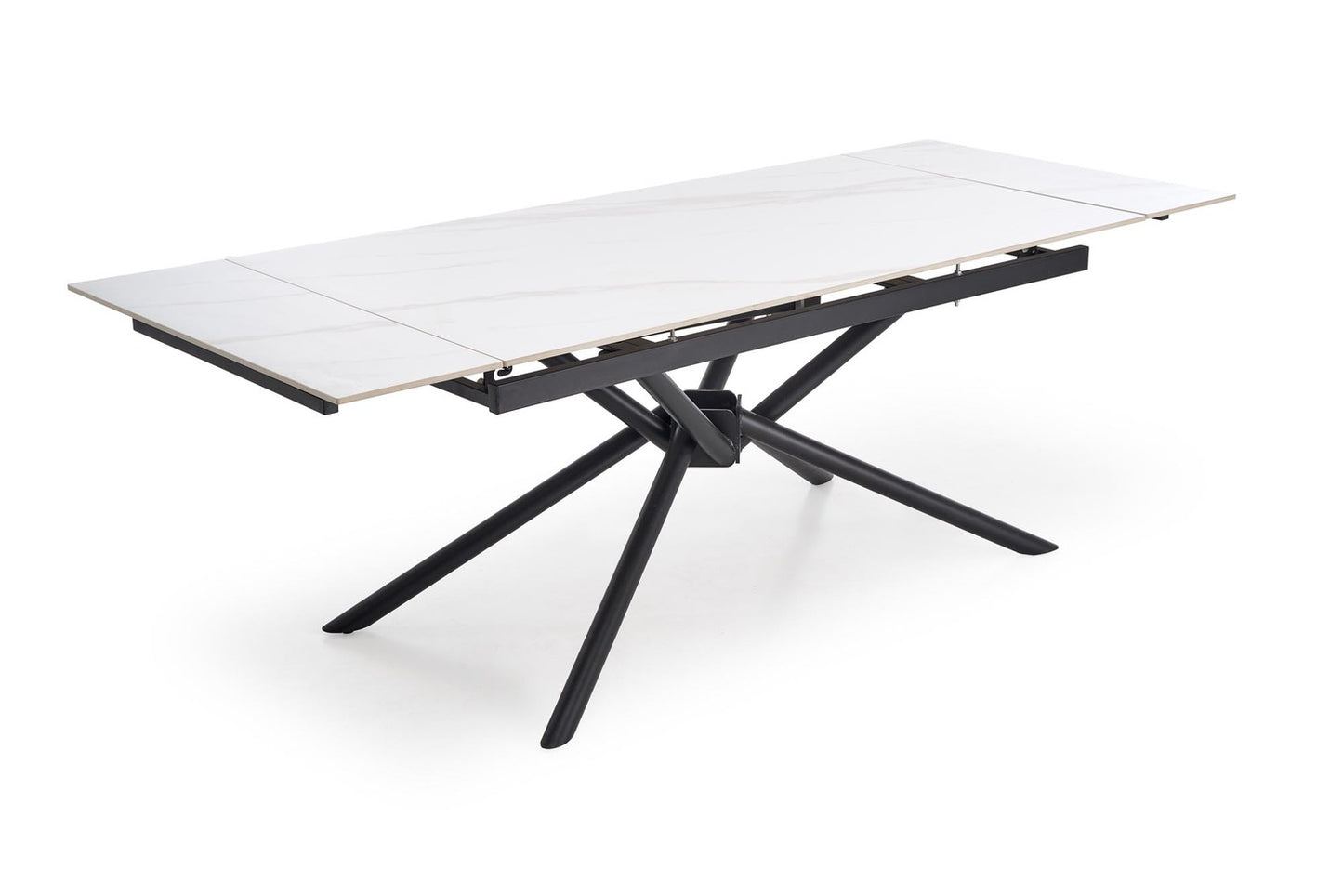 Galds Vitora 160/90/75 cm balts marmors/melns - N1 Home