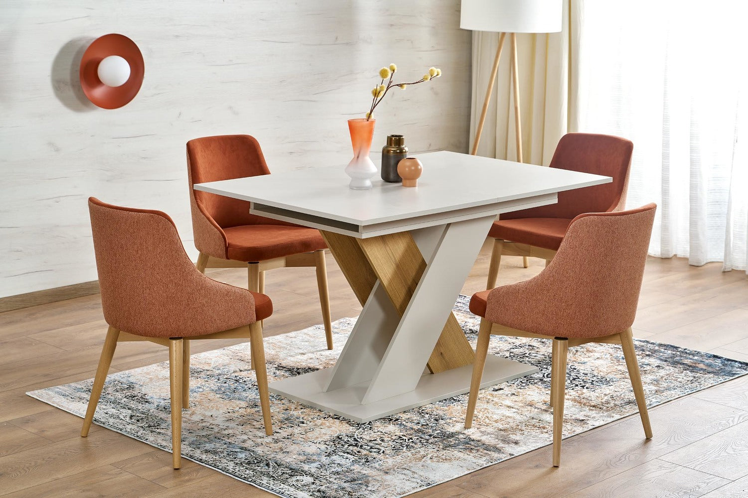 Galds Xareo 130/85/76 cm kašmirs/kremonas ozols - N1 Home