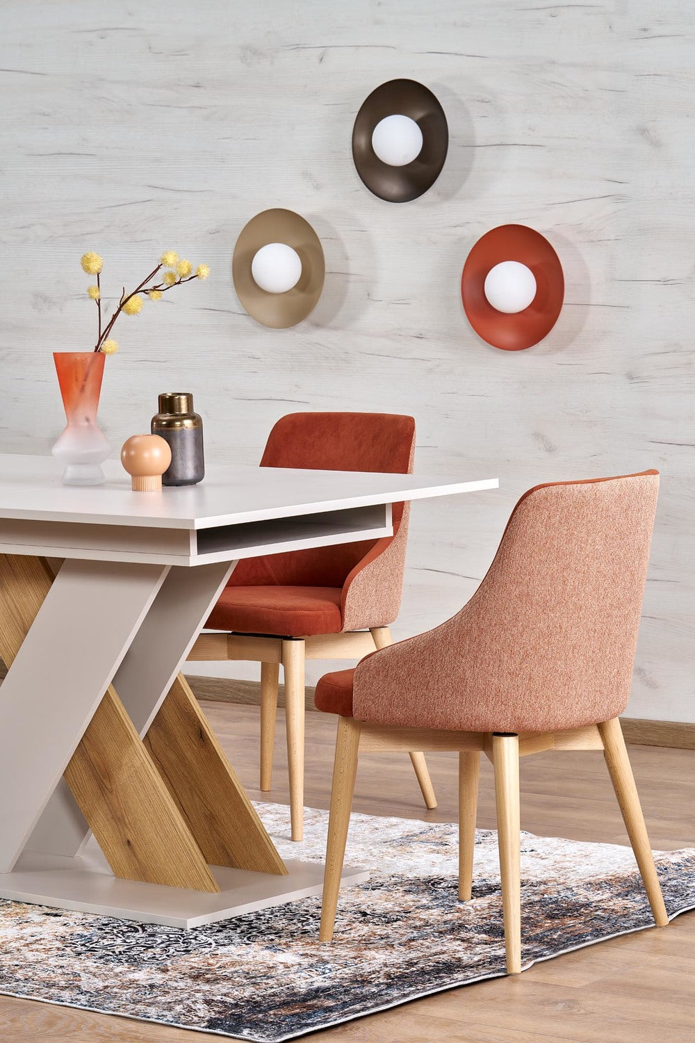 Galds Xareo 130/85/76 cm kašmirs/kremonas ozols - N1 Home