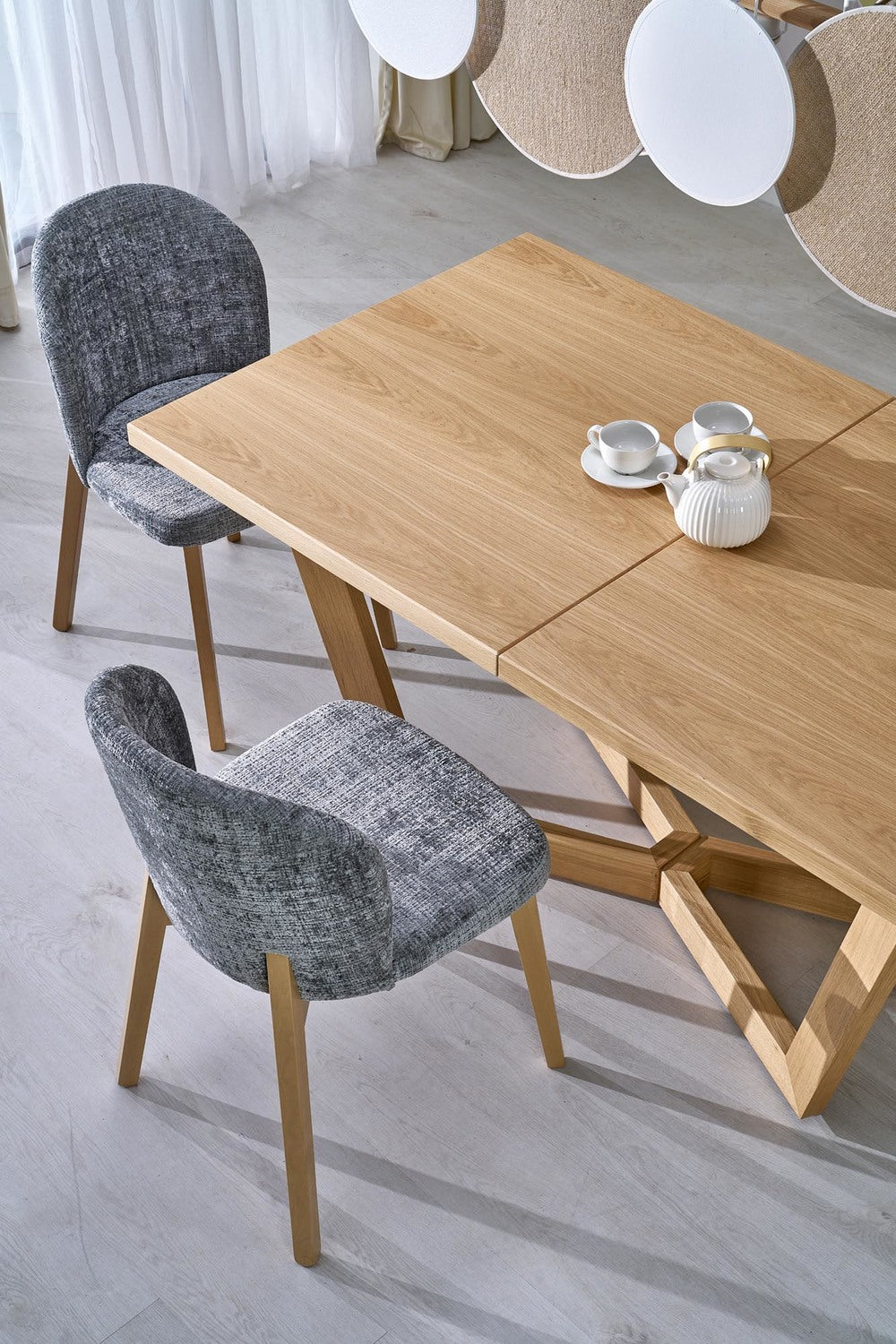 Krēsls Noria 86/48/56/50 cm ozols/pelēks - N1 Home