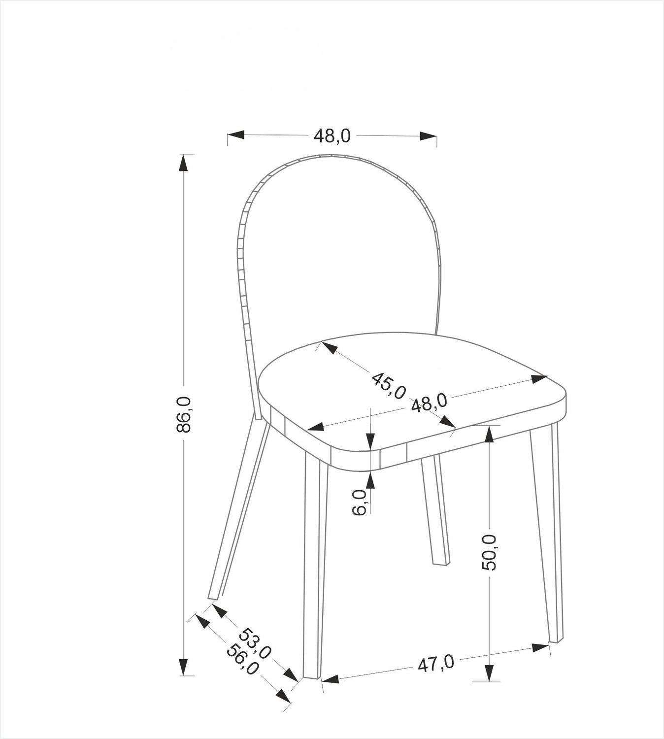 Krēsls Noria 86/48/56/50 cm ozols/pelēks - N1 Home