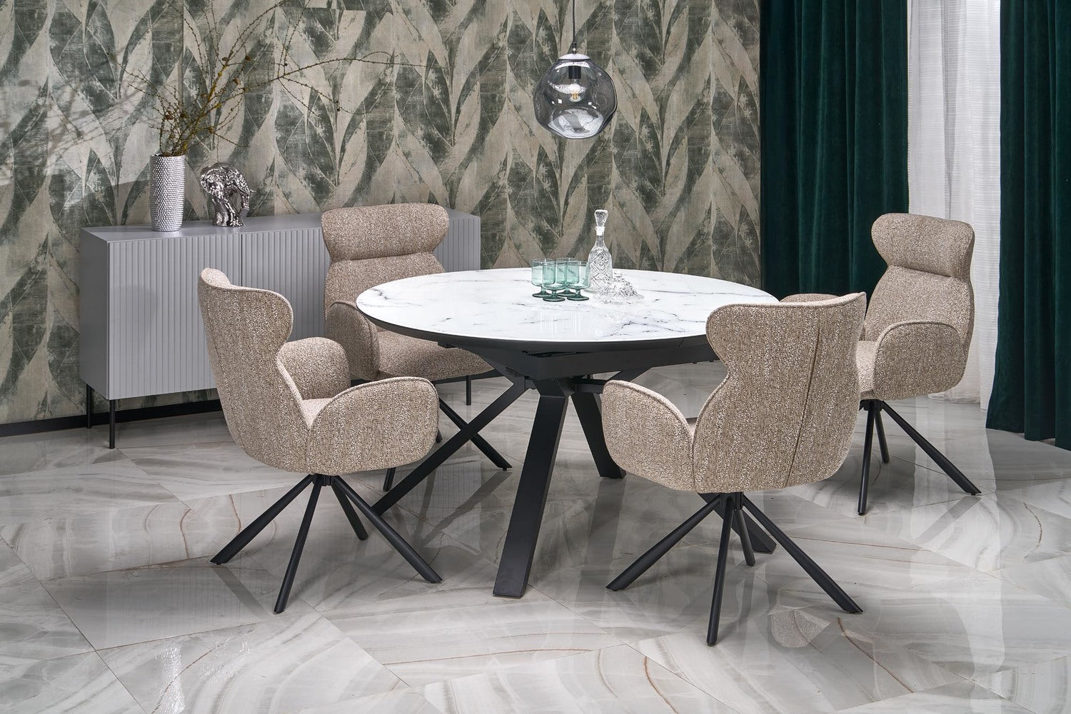 Krēsls Loko 63/64/93/50 cm tumši bēšš - N1 Home