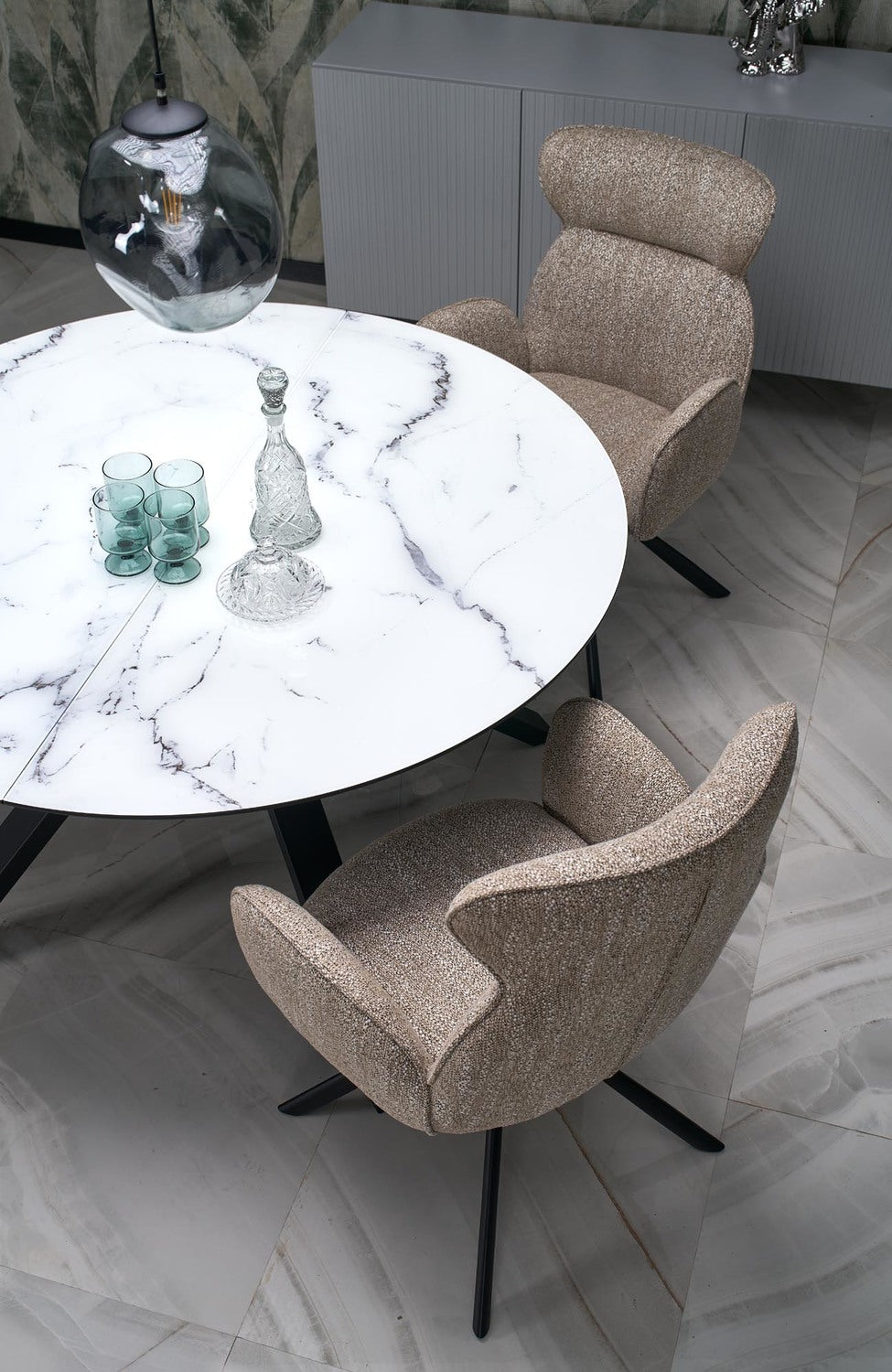 Krēsls Loko 63/64/93/50 cm tumši bēšš - N1 Home