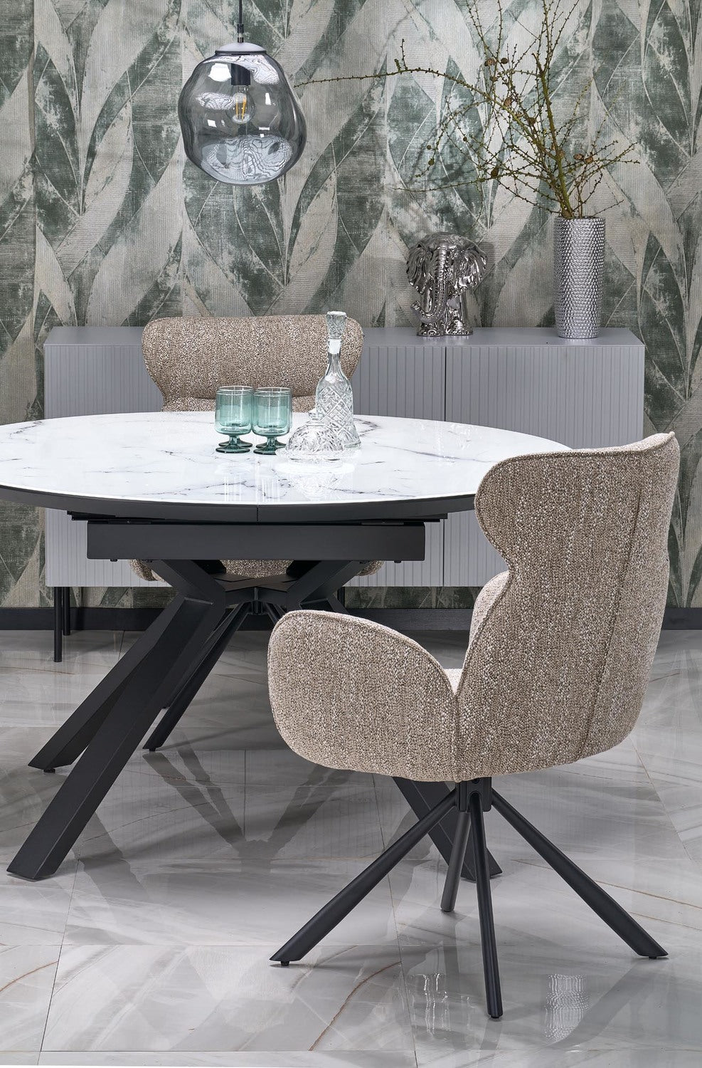 Krēsls Loko 63/64/93/50 cm tumši bēšš - N1 Home