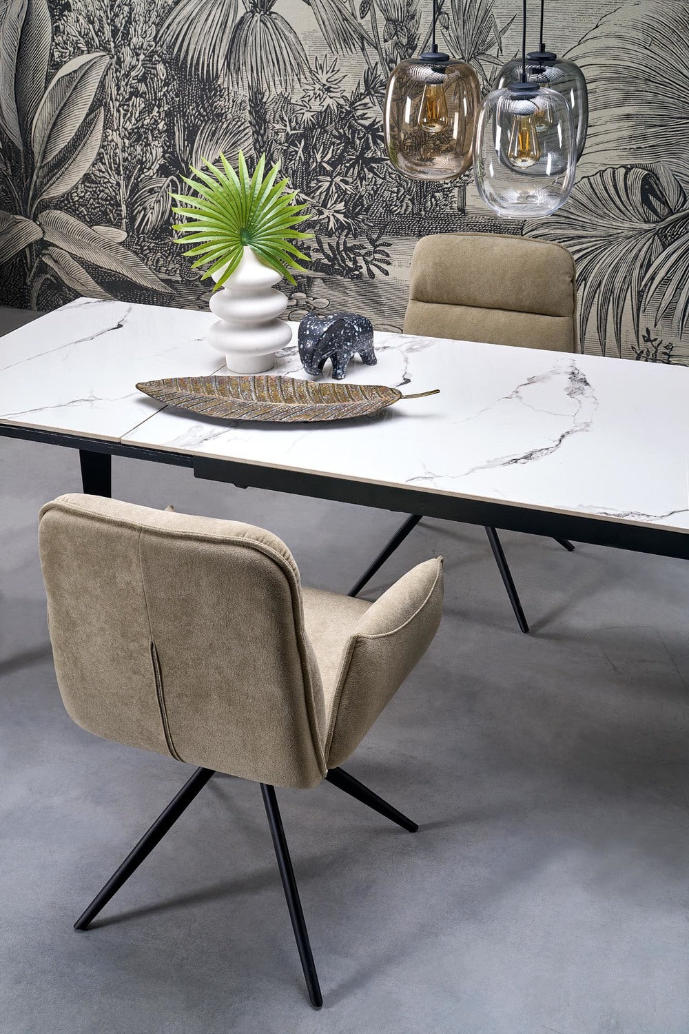 Krēsls Kohto 60/60/88/49 cm tumši bēšs - N1 Home