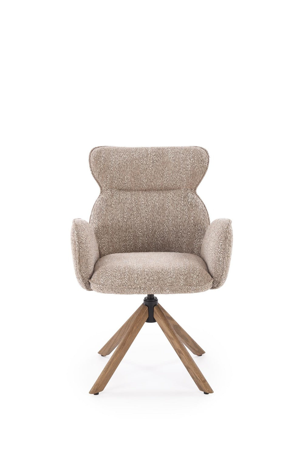 Krēsls Riest 63/64/93/50 cm tumši bēšs/ gaišs valrieksts - N1 Home