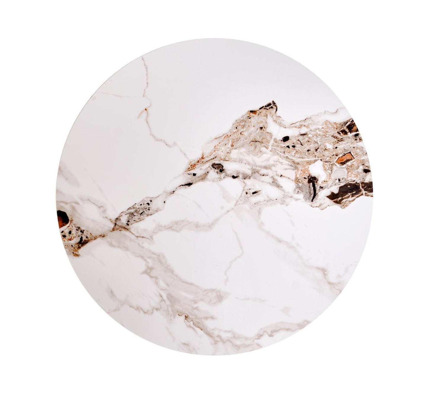 Kafijas galds Karin 50/51;  80/46 cm valrieksts/bēšs marmors - N1 Home