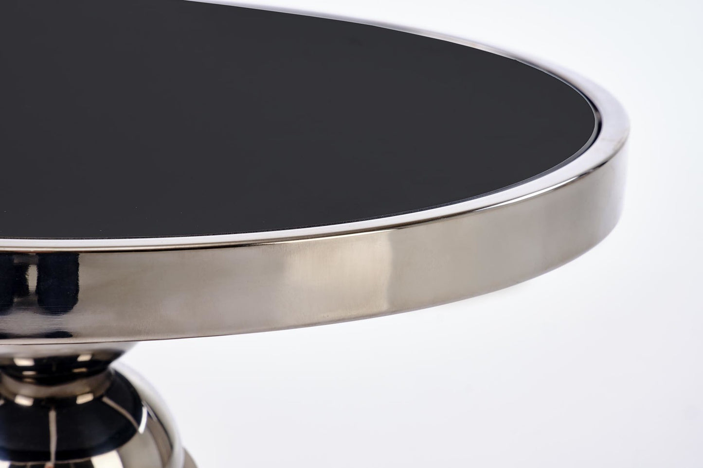 Kafijas galds Carlif 40/46 cm melns/sudrabs - N1 Home