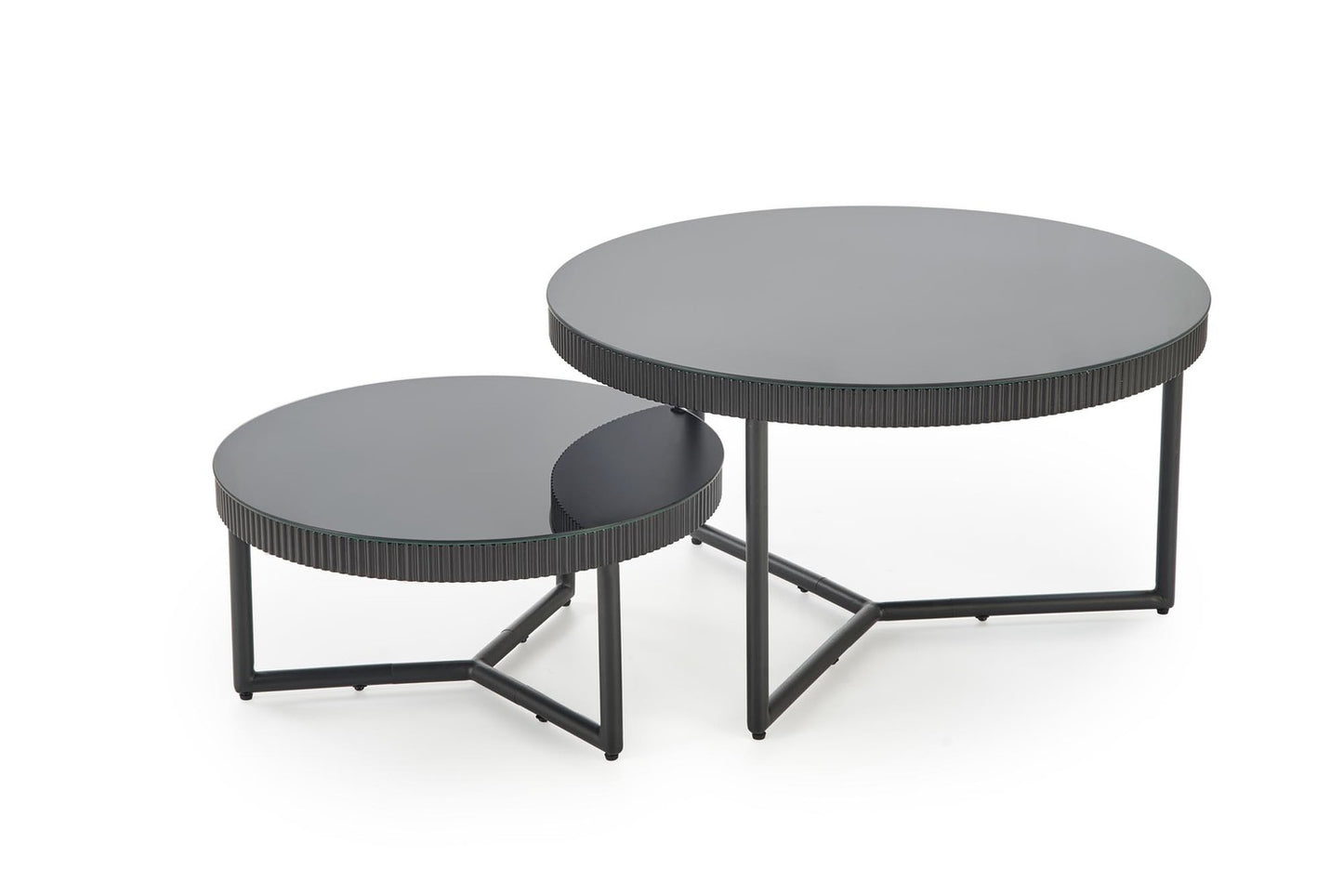 Kafijas galds Kosmo 80/45; 60/30 cm melns - N1 Home