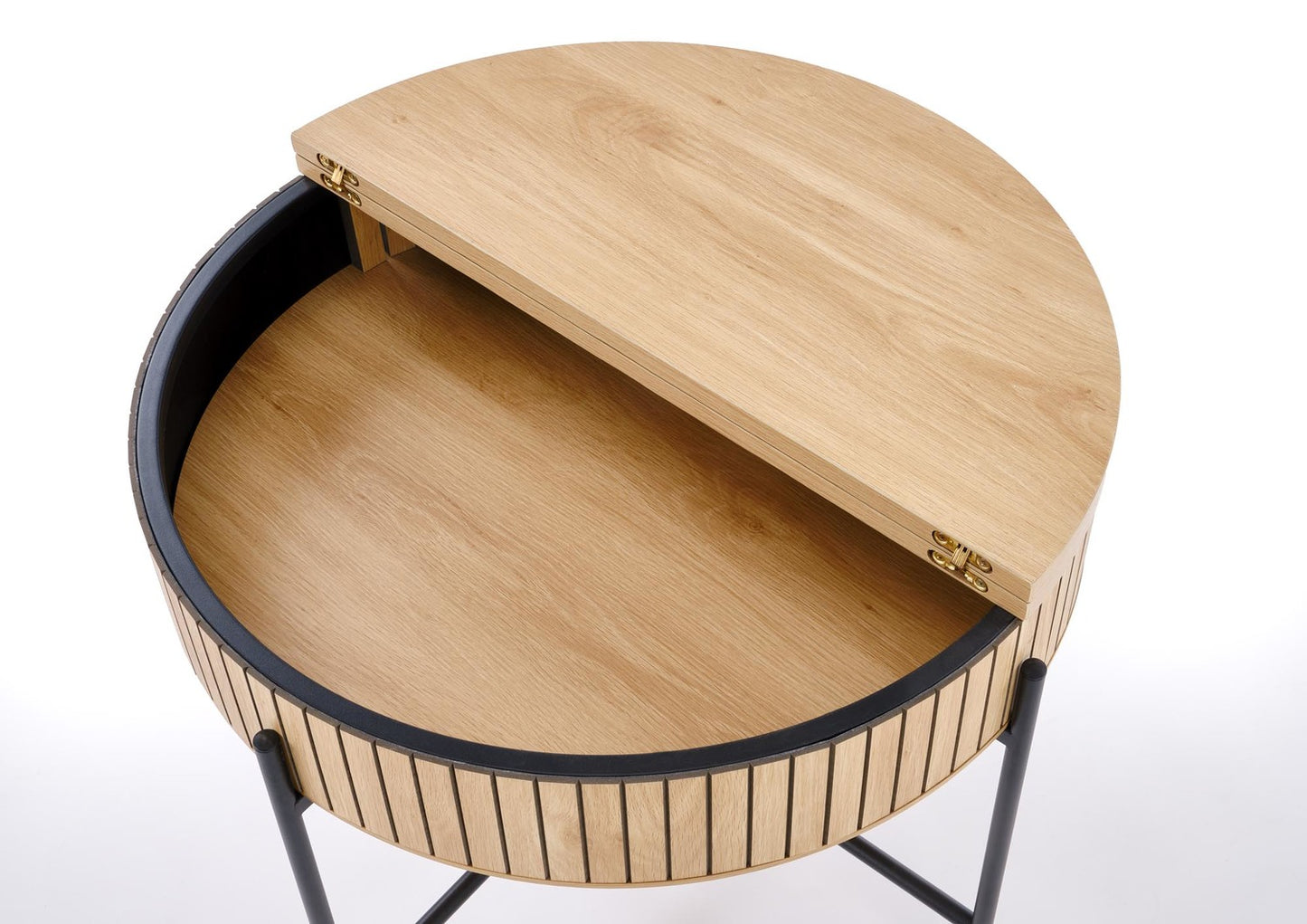 Kafijas galds Dans (2) 67/50 cm un 40/36 cm dabīgs/melns - N1 Home