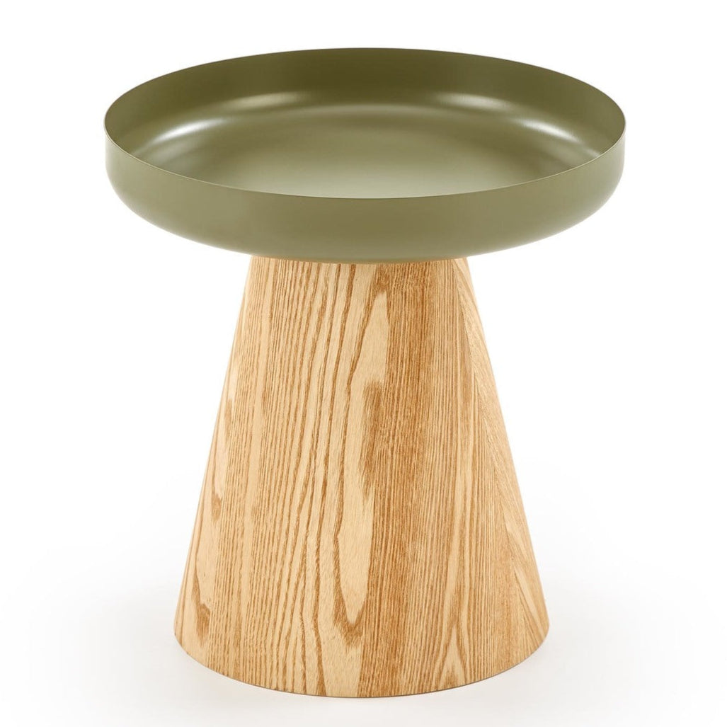 Kafijas galds Gino 40/42 cm dabīgs/zaļš - N1 Home