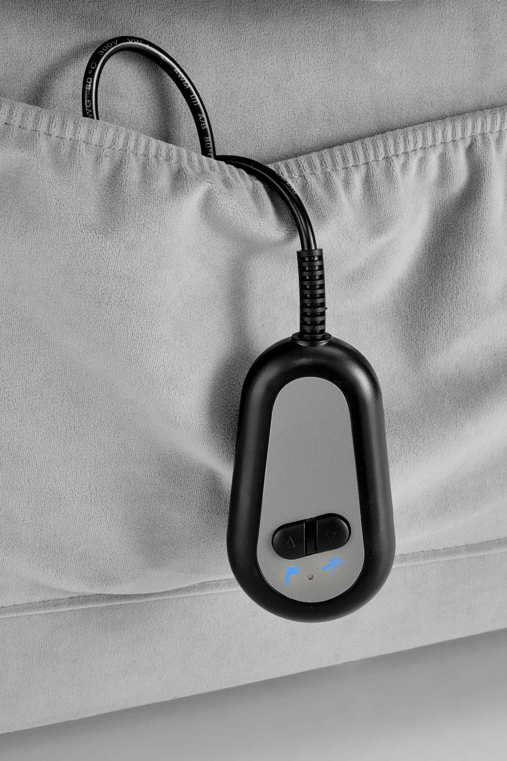 Atpūtas krēsls ar elektrisko atgāšanas funkciju Horta 97/158/53 cm pelēks