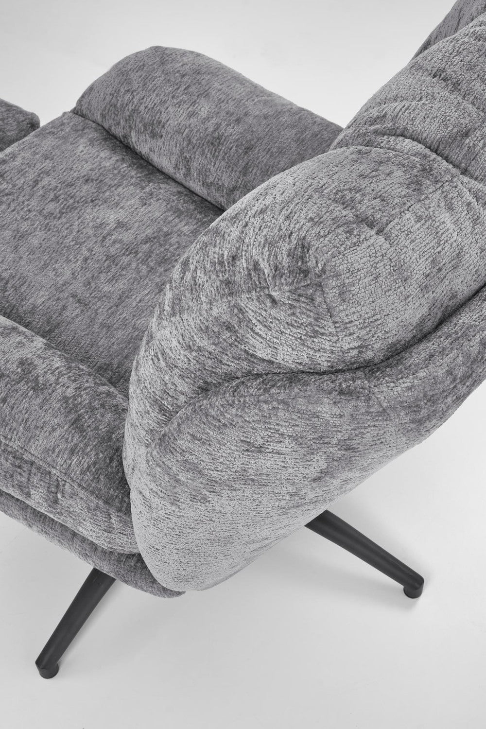 Krēsls ar kāju balstu Peso 76/92/96/48 cm pelēks - N1 Home