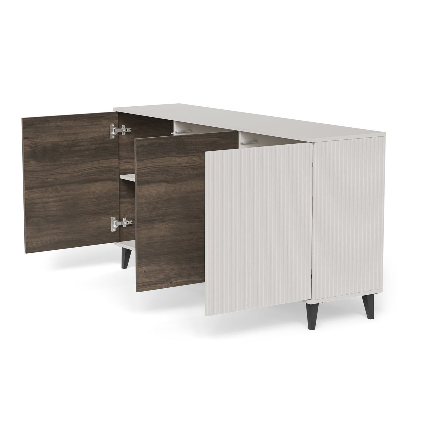 Kumode Berlin 160/40/82 cm kašmirs/valrieksts - N1 Home