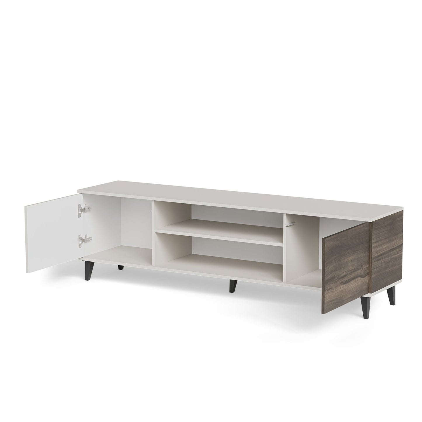 TV galdiņš ar kamīnu Berlin 180/40/52 cm kašmirs/valrieksts