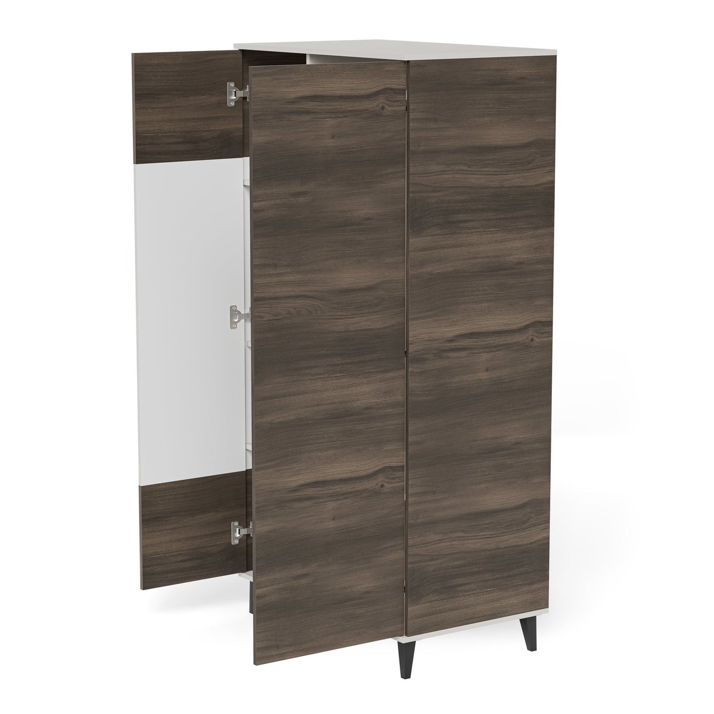 Skapis Berlin 90/55/182 cm kašmirs/valrieksts