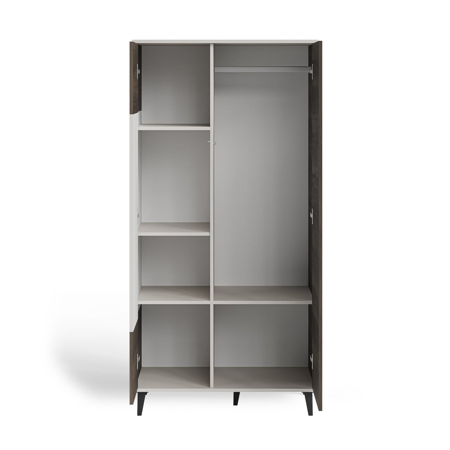 Skapis Berlin 90/55/182 cm kašmirs/valrieksts