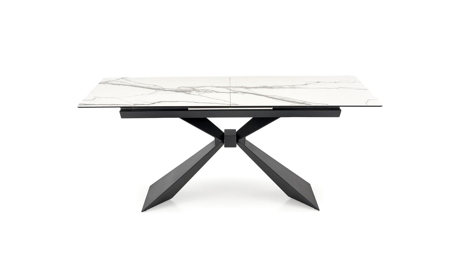 Galds Luciar 180/90/76 cm balts marmors/melns - N1 Home