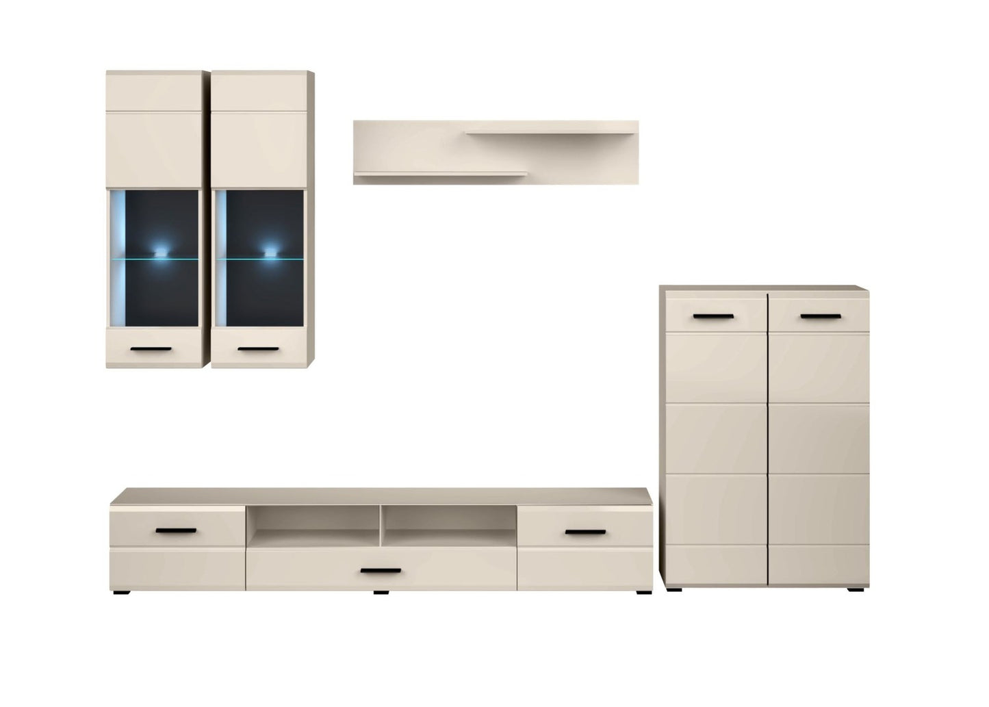 Mēbeļu komplekts Valena 280 cm kašmirs