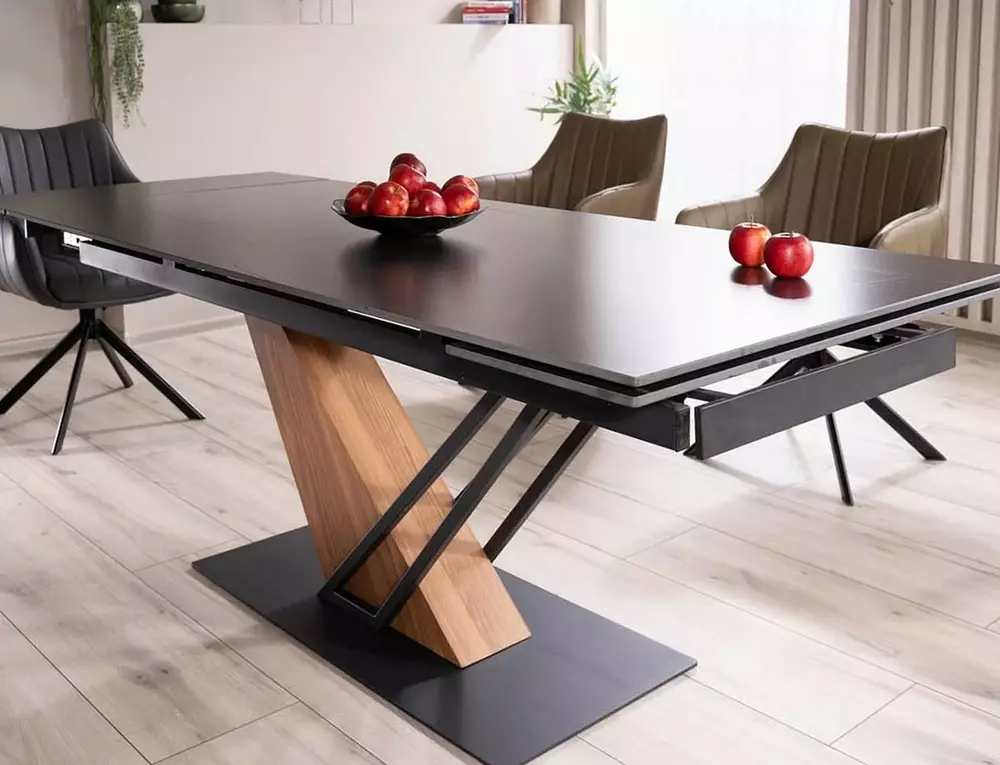 Galds GENEVA 75/90/160(180)/220(240) melns - N1 Home