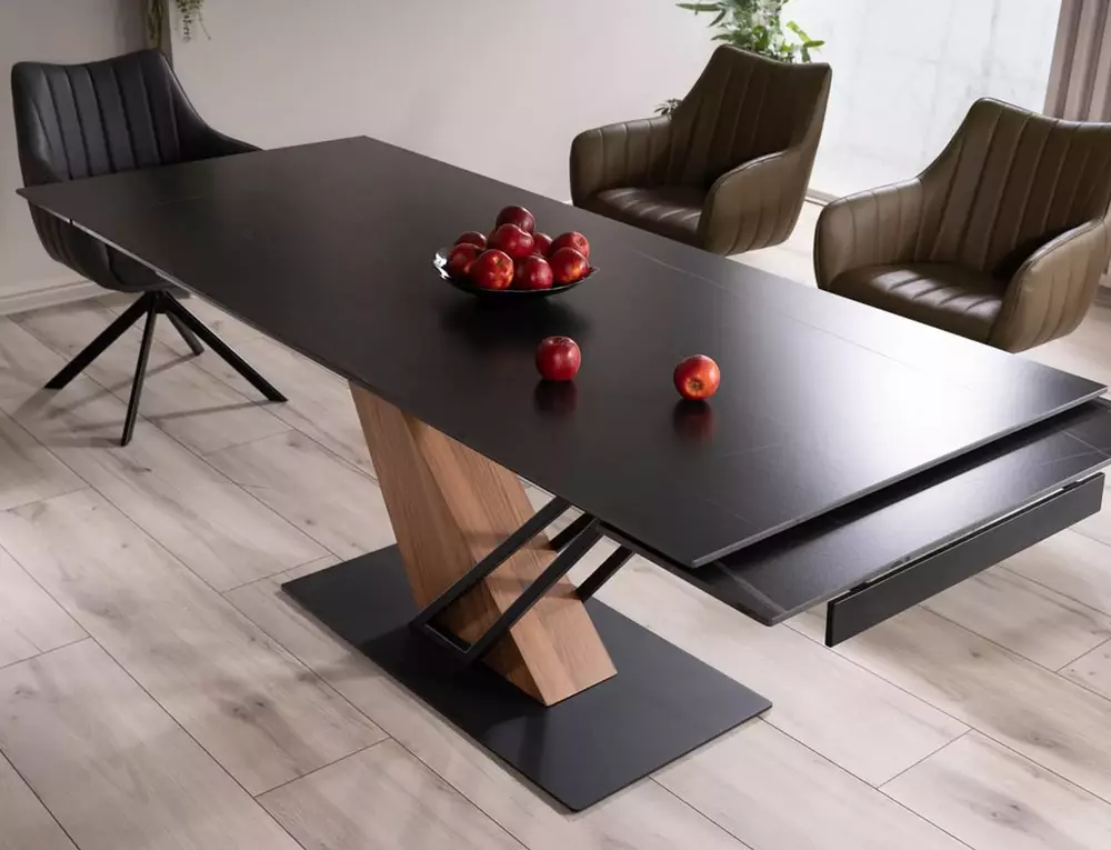 Galds GENEVA 75/90/160(180)/220(240) melns - N1 Home