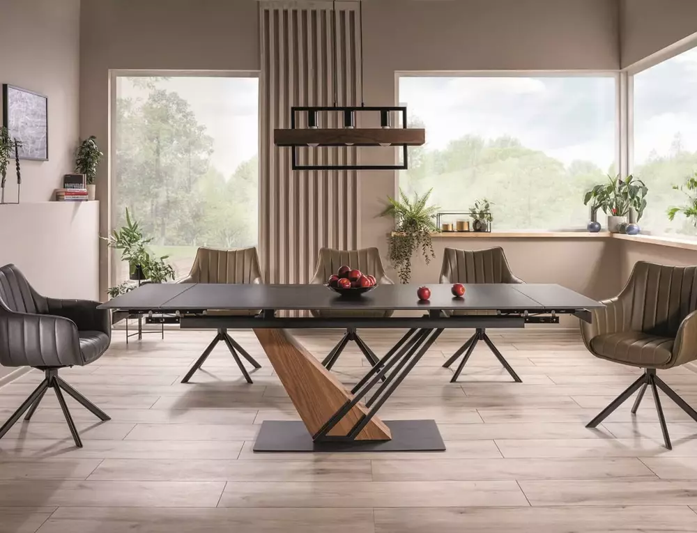 Galds GENEVA 75/90/160(180)/220(240) melns - N1 Home